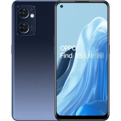 Telefon mobil Oppo Find X5 Lite, 256GB, 8GB, 5G, Dual Sim, Starlight Black