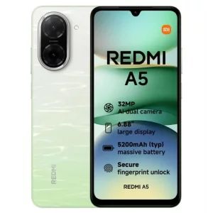 Telefon mobil Xiaomi Redmi A5, 64GB, 3GB RAM, 4G, Charger Pack 15W, Lake Green