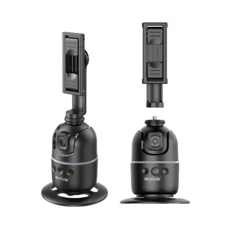 Rixus Auto Face Tracking pentru Vlog, Video, Tik Tok Black