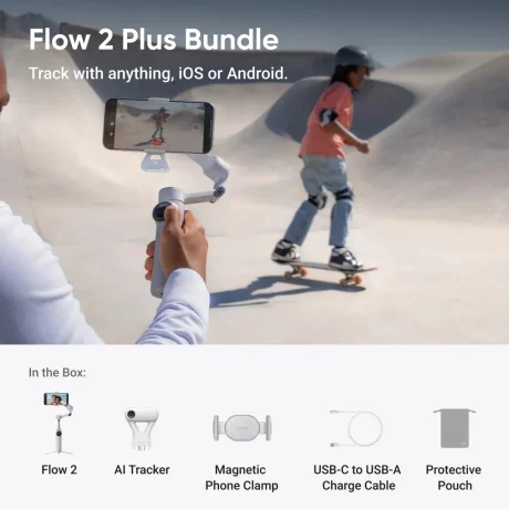 Insta360 Flow 2 Plus Bundle Stone Gray