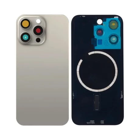 Capac spate compatibil Iphone 15 PRO Natural Titanium fara NFC