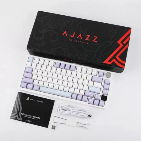 AJAZZ AK820 PRO Mechanical Keyboard TFT Screen Bluetooth ,2.4G Wireless ,Wired Mode RGB Hot-Swap