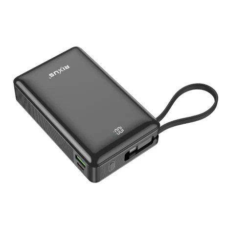 Baterie Externa Rixus 20.000 mAh cu cablu USB-C