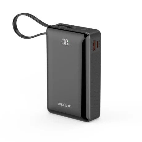 Baterie Externa Rixus 20.000 mAh cu cablu USB-C