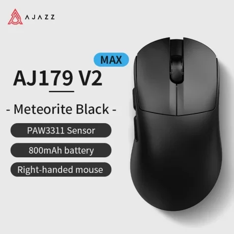 AJAZZ AJ179 V2 Max, PAW3311 Sensor Gaming,12000 DPI, Black