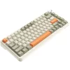 AJAZZ AK820 Max Plus, Mechanical Keyboard, Bluetooth ,2.4G Wireless, RGB, Flying Fish Switch, Grey-Cream-Orange