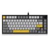 AJAZZ AK820 Mechanical Keyboard, Wired, RGB, Moon Yellow Switch, Grey-White-Yellow