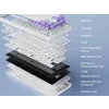 AJAZZ AK820 Mechanical Keyboard, Wired, RGB, Sea Salt Switch, Blue-White-Purple