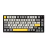 AJAZZ AK820 PRO Mechanical Keyboard TFT Screen Bluetooth ,2.4G Wireless ,Wired RGB Hot-Swap, Black-Grey-Yellow