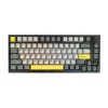 AJAZZ AK820 PRO Mechanical Keyboard TFT Screen Bluetooth ,2.4G Wireless ,Wired RGB Hot-Swap, Black-Grey-Yellow