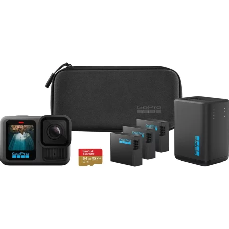 GoPro Hero13 Black Camera Actiune Bundle Extended Power SD Card 64Gb