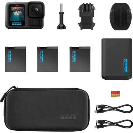 GoPro Hero13 Black Camera Actiune Bundle Extended Power SD Card 64Gb