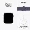 Apple Watch Series 11 GPS+Cellular 42mm Aluminum Case with Purple Fog Sport Band - S/M - Silver