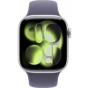 Apple Watch Series 11 GPS+Cellular 42mm Aluminum Case with Purple Fog Sport Band - S/M - Silver