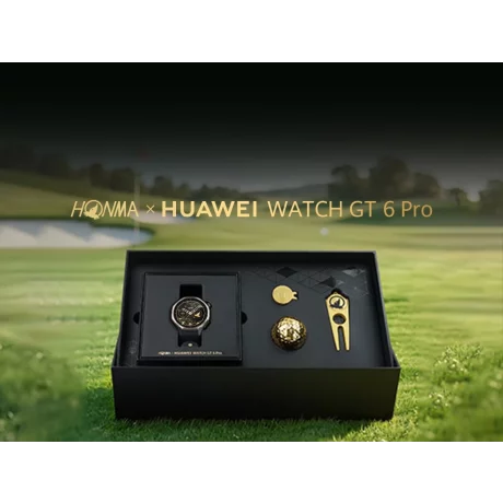 Honma x HUAWEI WATCH GT 6 Pro 46mm Black Fluoroelastomer Strap Premium Collection Gift Box