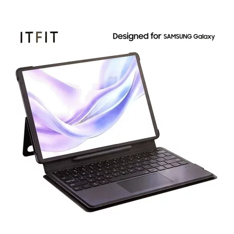 Husa cu Tastatura Itfit Galaxy Tab Book Cover Keyboard pentru Samsung Galaxy Tab 10 FE+ Negru