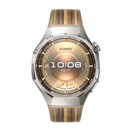 HUAWEI WATCH GT 6 Pro 46mm Titanium Alloy Case, Curea Brown Woven