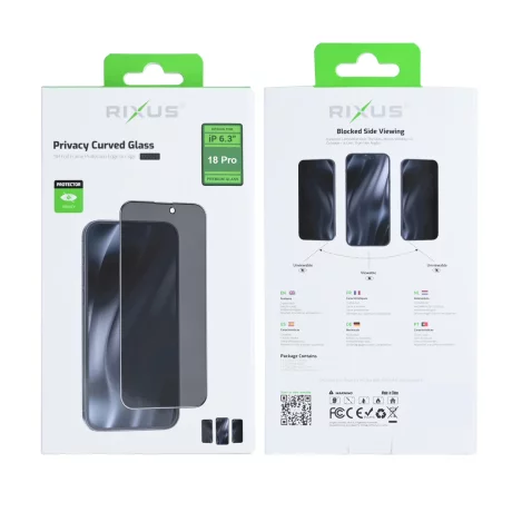 Rixus Folie iPhone 18 Pro Sticla 9H PRIVACY