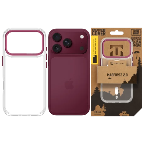 Husa iPhone 17 Pro /18 Pro Tactical MagForce 2.0 Burgundy