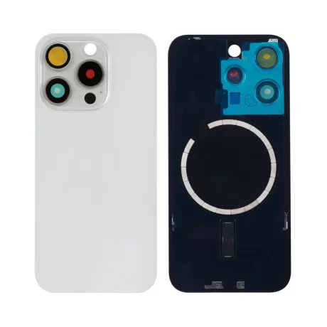 Capac spate compatibil Iphone 15 PRO White Titanium fara NFC