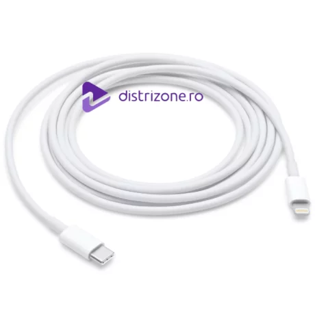 Cablu Date Si Incarcare USB Type-C To Lightning 2M Alb Retail Box (Compatibil)