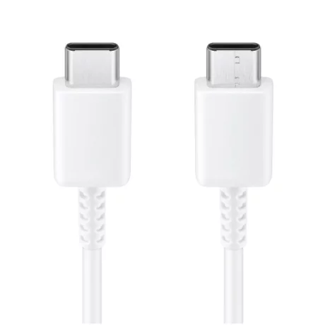 Cablu Date Si Incarcare Type-C/ Type-C Alb 1M (Compatibil)