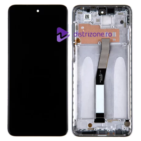 Ecran Compatibil pentru Xiaomi Redmi Note 9 Pro / Note 9S / Note 9 Pro Max / Note 10 Lite / Poco M2 Pro 2020 Glacier White CU RAMA