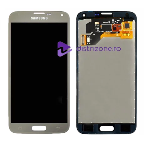 Ecran Samsung G900 Galaxy S5 Auriu (Service Pack)