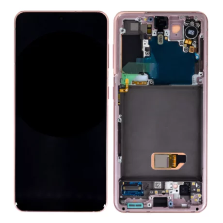 Ecran Samsung G991 Galaxy S21 5G Phantom Pink Fara Baterie (Service Pack)