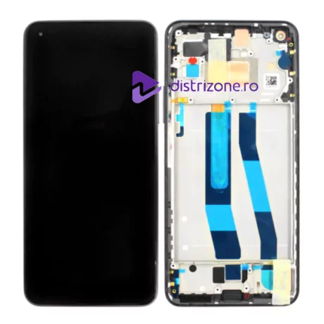 Ecran Xiaomi Mi 11 Lite 5G Negru Cu Rama (Service Pack)