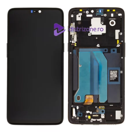 Ecran Compatibil pentru OnePlus 6 Negru CU RAMA